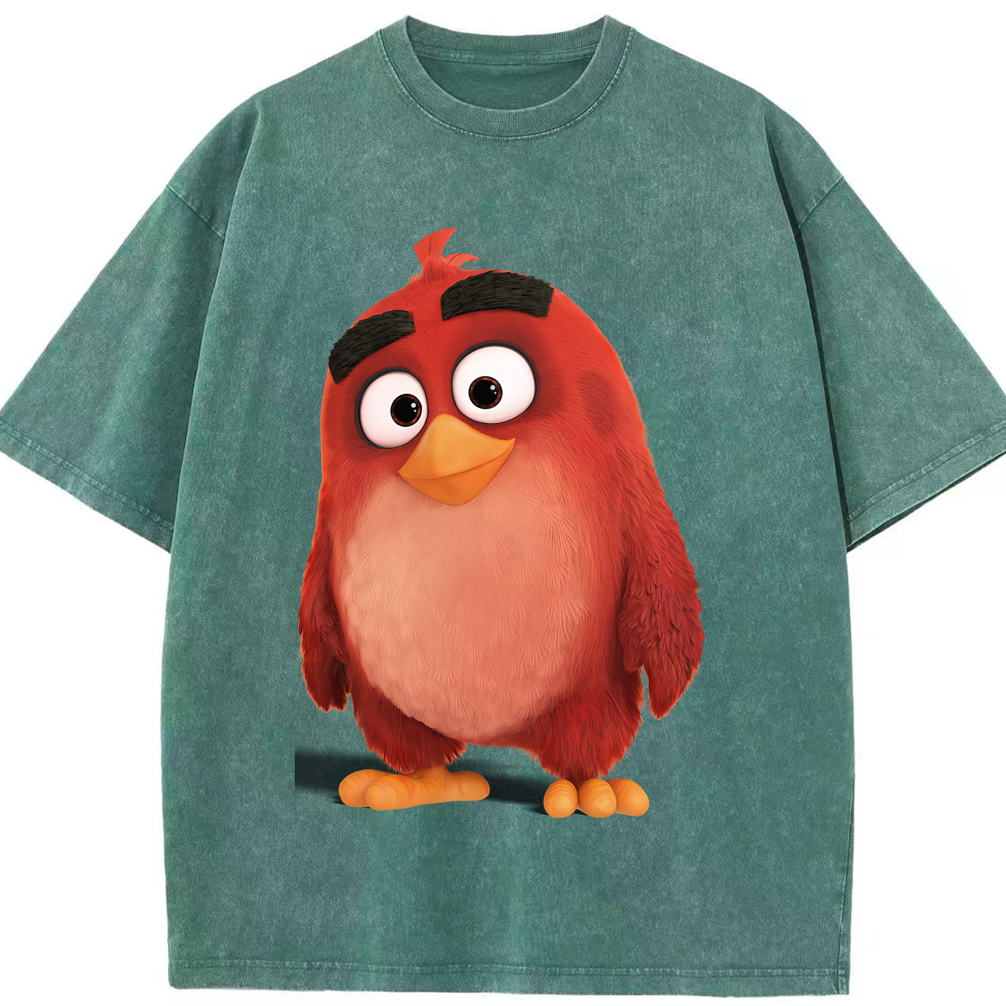 （画像用） Angry Birds アングリーバード 綿100% ヴィンテージ風 半袖Tシャツ（フロントプリント）